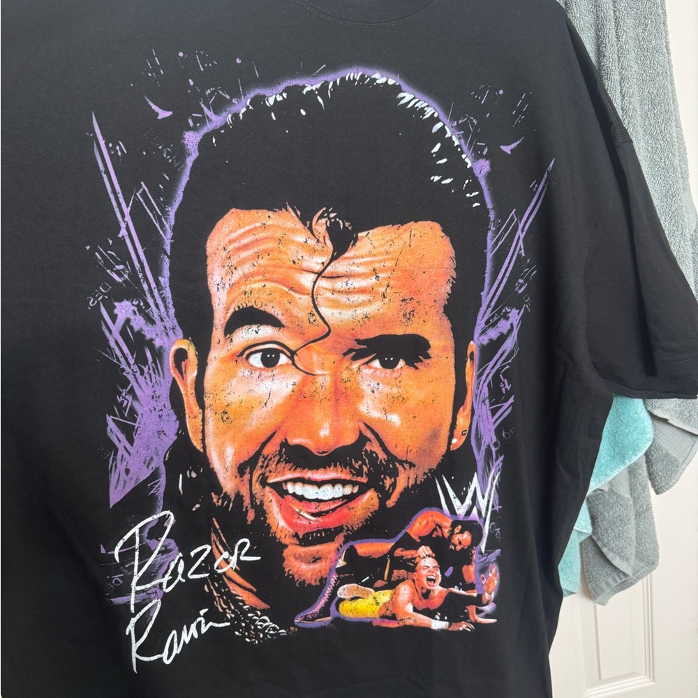 Black WWE Razor Ramon Graphic T-Shirt